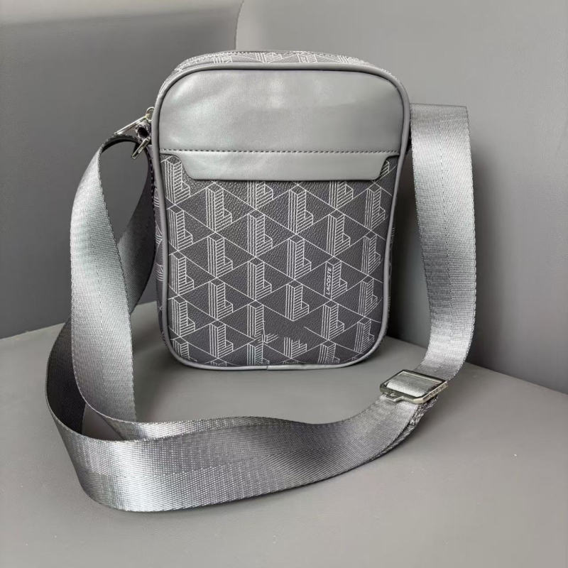 Muška vertikalna crossbody torbica, PU materijal, vodootporna, otporna na habanje, geometrijski uzorak, PU podstava, za poslovna putovanja