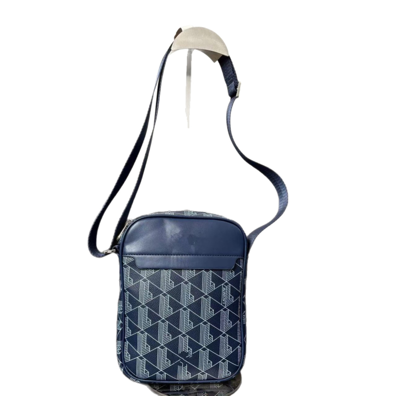Muška vertikalna crossbody torbica, PU materijal, vodootporna, otporna na habanje, geometrijski uzorak, PU podstava, za poslovna putovanja