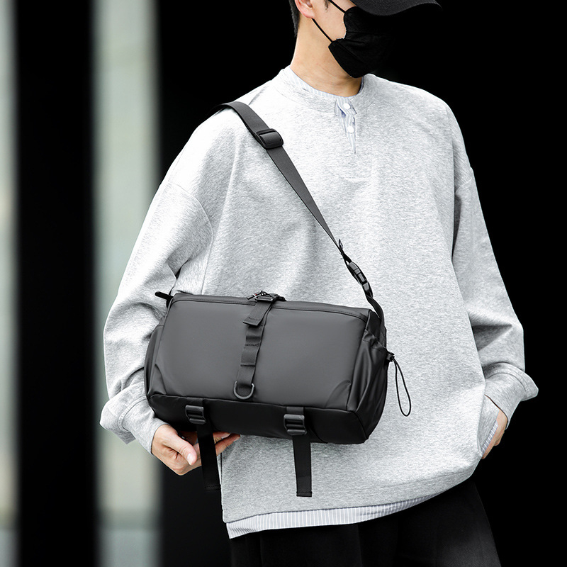 Muška crossbody torba, PU koža, ležernog stila, prozračna i vodootporna, cebiy kate, za rekreacijska putovanja