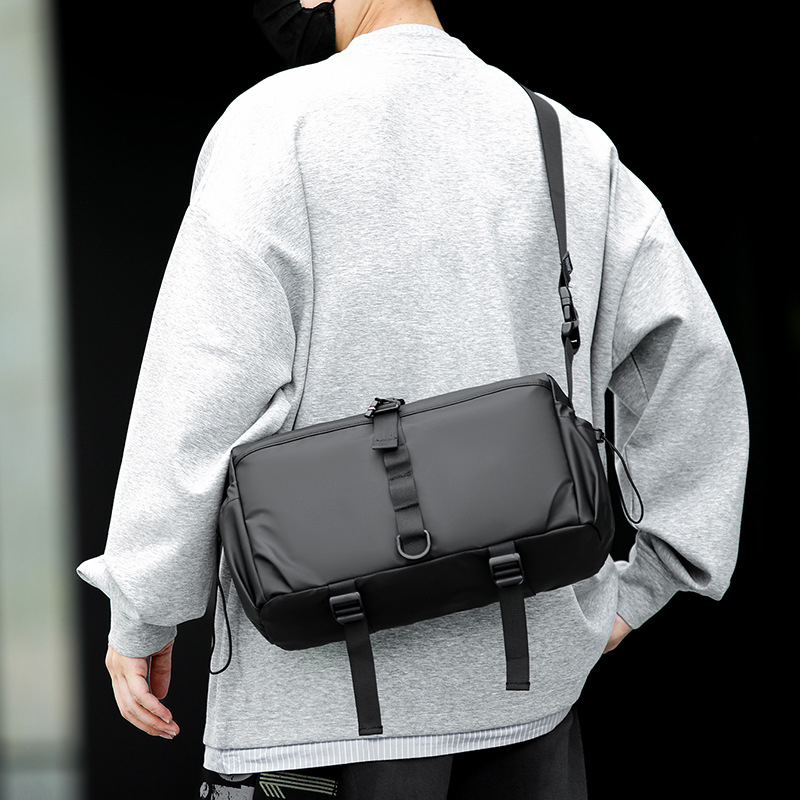 Muška crossbody torba, PU koža, ležernog stila, prozračna i vodootporna, cebiy kate, za rekreacijska putovanja