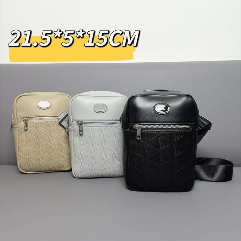 Muška crossbody torba, unisex stil, PU materijal, vodootporna, ultralegka, poliester podstava