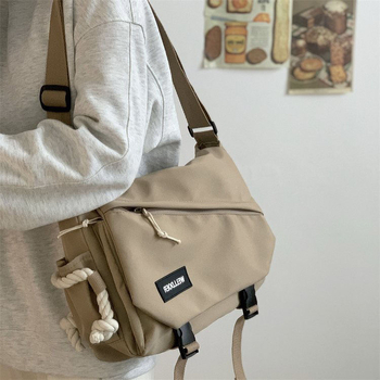 Muška crossbody torba za preko ramena, najlon, vodootporna, velika kapaciteta, podstava od poliestera, gradski stil