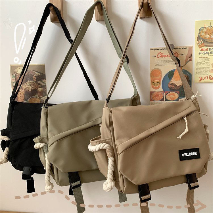Muška crossbody torba za preko ramena, najlon, vodootporna, velika kapaciteta, podstava od poliestera, gradski stil