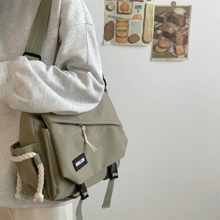 Muška crossbody torba za preko ramena, najlon, vodootporna, velika kapaciteta, podstava od poliestera, gradski stil