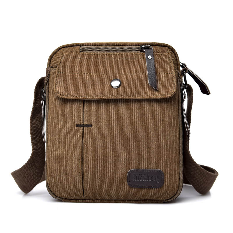 Muška crossbody torba - platnena, prozračna, Mengsi Wei, jednostavan uzorak