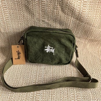 Geantă crossbody pentru bărbați din pânză, model cu litere, căptușeală poliester, primăvara 2024