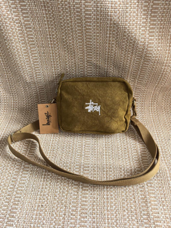 Geantă crossbody pentru bărbați din pânză, model cu litere, căptușeală poliester, primăvara 2024