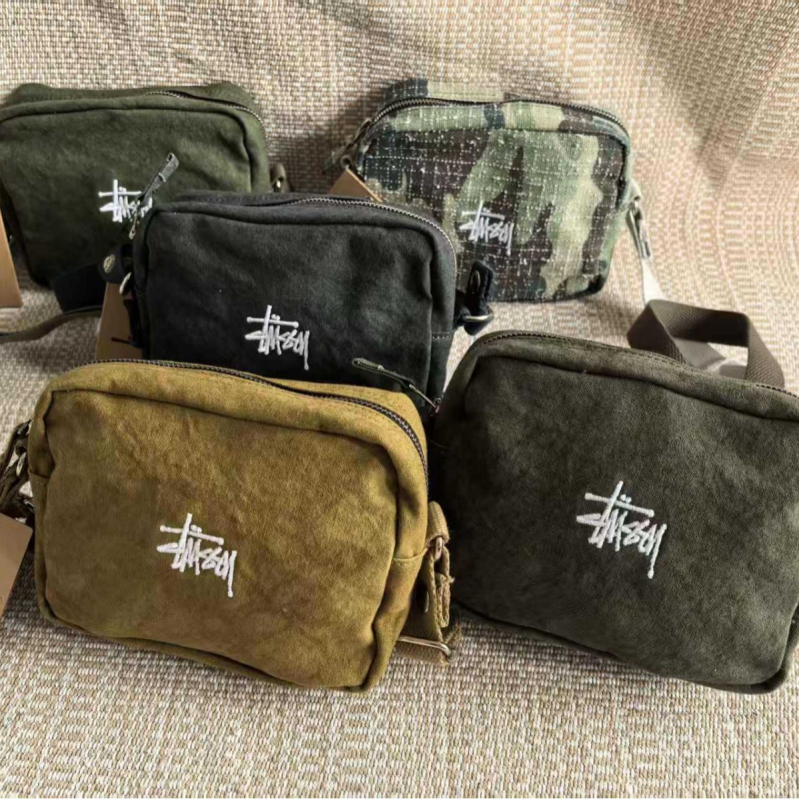 Geantă crossbody pentru bărbați din pânză, model cu litere, căptușeală poliester, primăvara 2024