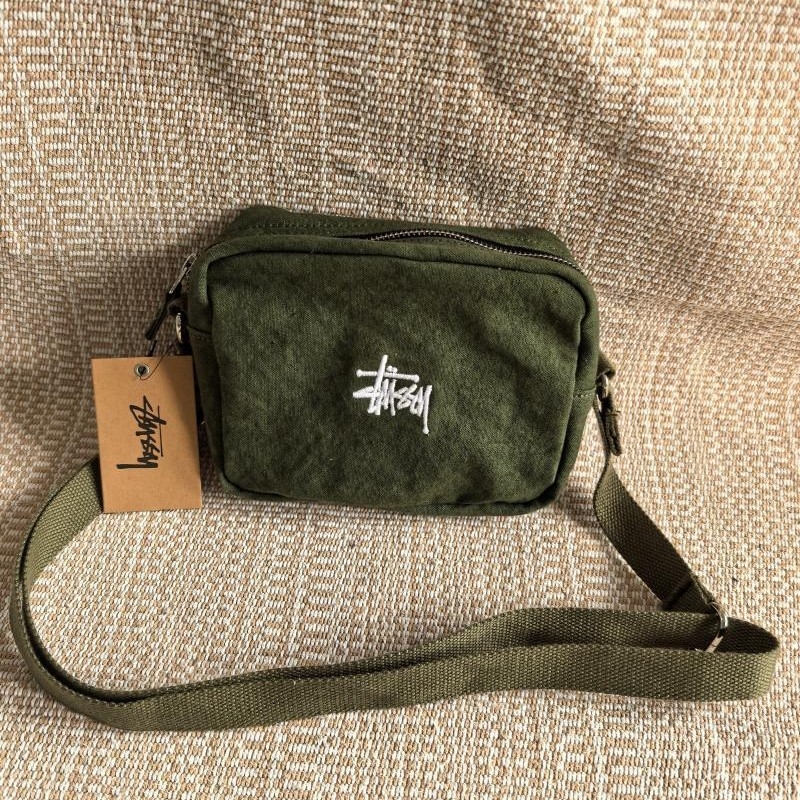 Geantă crossbody pentru bărbați din pânză, model cu litere, căptușeală poliester, primăvara 2024