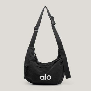 Alo muška crossbody torba, platnena, vodootporna, ultralagana, otporna na habanje, podstava od najlona, uzorak s словима, pogodna za slobodno vrijeme putovanja