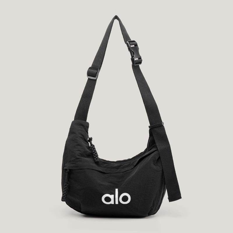 Alo muška crossbody torba, platnena, vodootporna, ultralagana, otporna na habanje, podstava od najlona, uzorak s словима, pogodna za slobodno vrijeme putovanja
