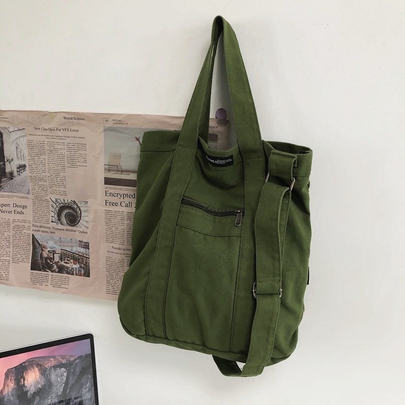 Muška platnena crossbody torba — platno, jednobojni uzorak, Canvas Crossbody Tote, Rui Camp