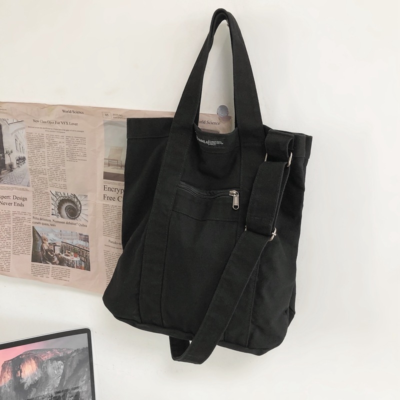 Muška platnena crossbody torba — platno, jednobojni uzorak, Canvas Crossbody Tote, Rui Camp