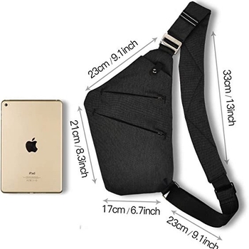 Muška anti-theft crossbody messenger torba s unutarnjim dijelom, platneno tijelo, poliester podstava, urban stil jednostavnosti