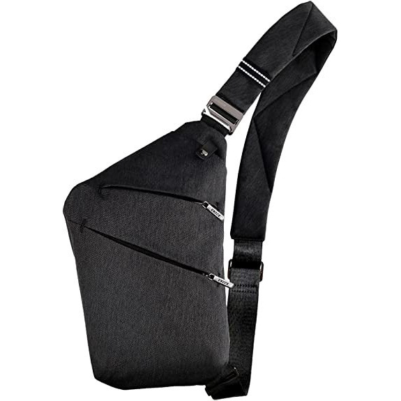 Muška anti-theft crossbody messenger torba s unutarnjim dijelom, platneno tijelo, poliester podstava, urban stil jednostavnosti