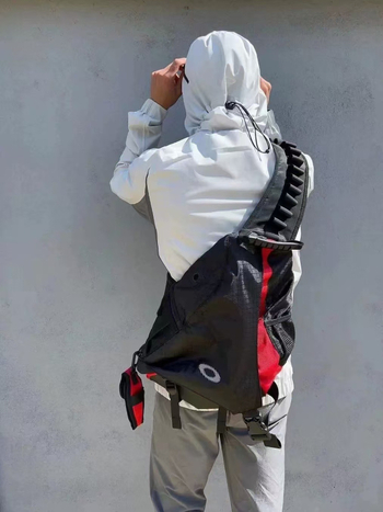 Muška crossbody torba s motivom O-slova luka i strijela, ulični stil, poliester; prozračna, vodootporna, ultra lagana, proširiva