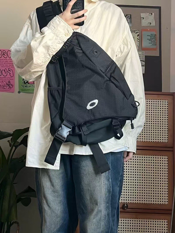 Muška crossbody torba s motivom O-slova luka i strijela, ulični stil, poliester; prozračna, vodootporna, ultra lagana, proširiva