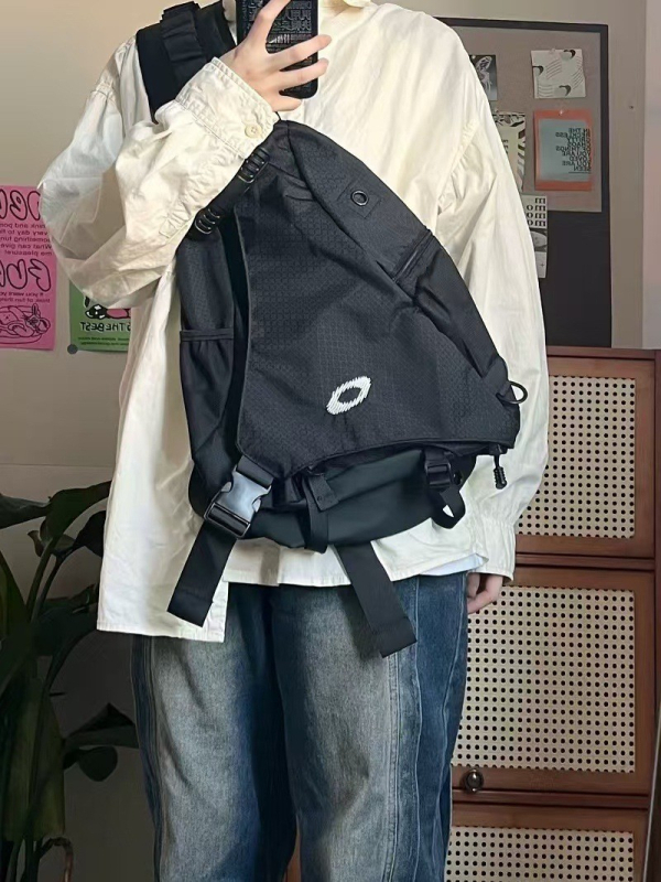 Muška crossbody torba s motivom O-slova luka i strijela, ulični stil, poliester; prozračna, vodootporna, ultra lagana, proširiva