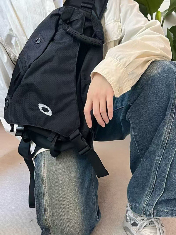 Muška crossbody torba s motivom O-slova luka i strijela, ulični stil, poliester; prozračna, vodootporna, ultra lagana, proširiva