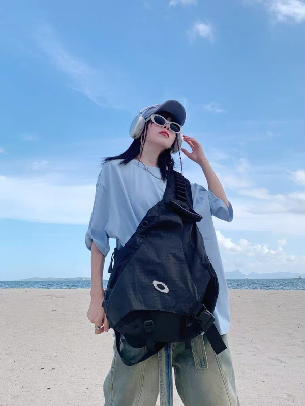 Muška crossbody torba s motivom O-slova luka i strijela, ulični stil, poliester; prozračna, vodootporna, ultra lagana, proširiva