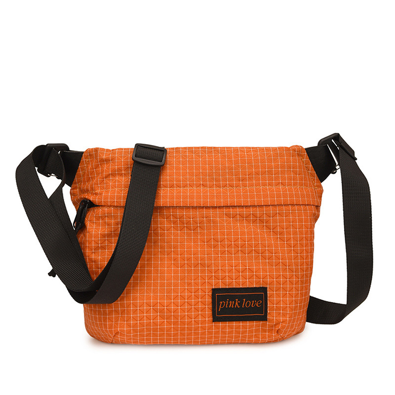 Muška crossbody torba, ultra lagana, najlon, karirani uzorak, poliester podstava, ulični stil