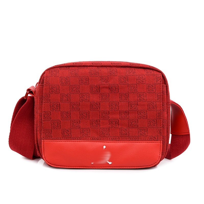 Muška PU crossbody torba – vodootporna, ultra lagana, antibakterijska; uzorak s motivom znakova; podstava poliester; može primiti 10-inčni laptop