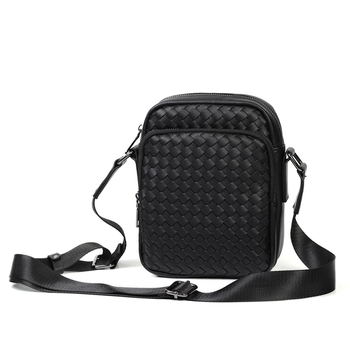 Muška PU torba preko ramena, street trend stil, poliesterska podstava, kompatibilna s 8-inčnim prijenosnikom, svakodnevna upotreba