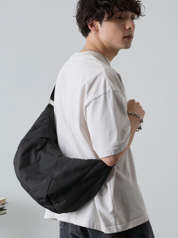 Muška crossbody torba - ultralak najlon, geometrijski uzorak, velika kapaciteta, kompatibilna s 10-inčnim prijenosnikom, široka naramnica