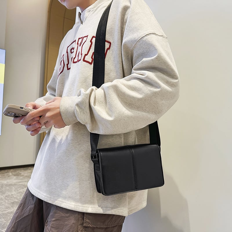 Muška crossbody torba od PU materijala, ublažavanje opterećenja, podstava od sintetičke kože, proljeće 2025