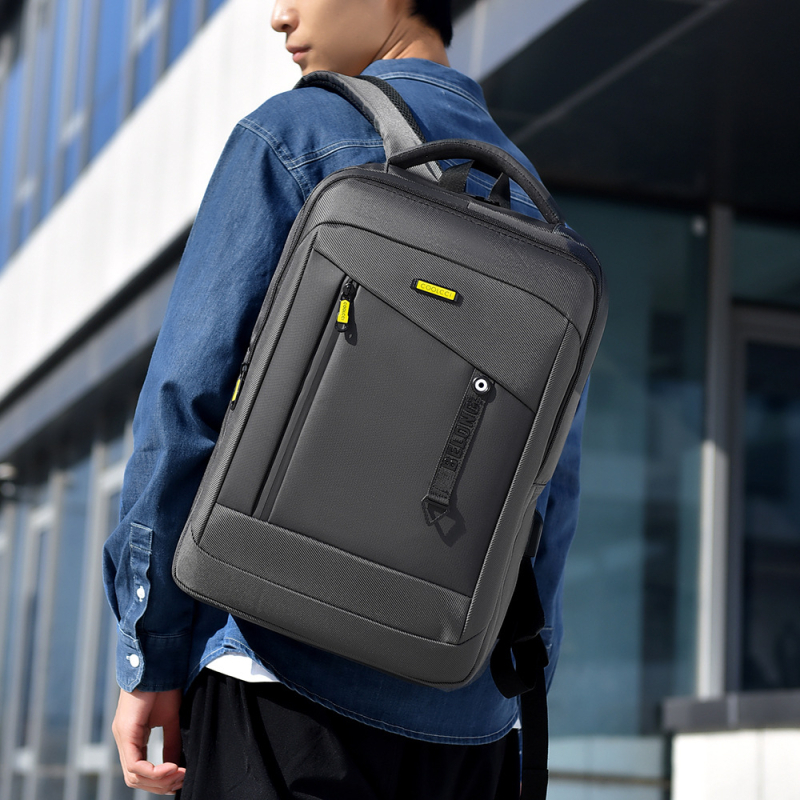 Muški poslovni ruksak velikog kapaciteta, urbanistički minimalistički stil, pogodan za 15-inčni prijenosno računalo (Kapacitet 20–35L, 15-inčni laptop, Oxford tkanina, trake s zračnim jastukom)