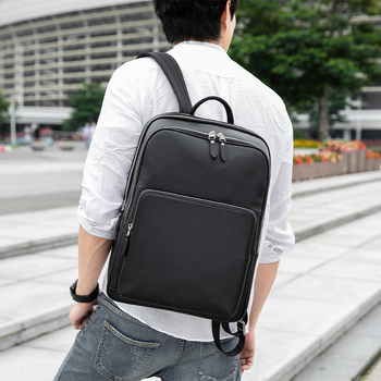HEMR kožni poslovni ruksak, unisex, velika kapaciteta 20–35 L, koža prvog sloja krave, unutarnja najlonska podstava, zakrivljene naramenice, pogodan za poslovna putovanja