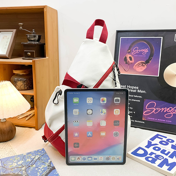 Haonna muška crossbody torba – najlon, poliester podstava, geometrijski uzorak, prozračna, ultra lagana, ljeto 2025