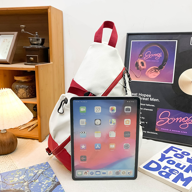 Haonna muška crossbody torba – najlon, poliester podstava, geometrijski uzorak, prozračna, ultra lagana, ljeto 2025