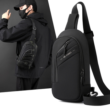 WEPOWER muška torba za prsa - najlon, vodootporna, crossbody, podstava od poliestera, svakodnevna uporaba