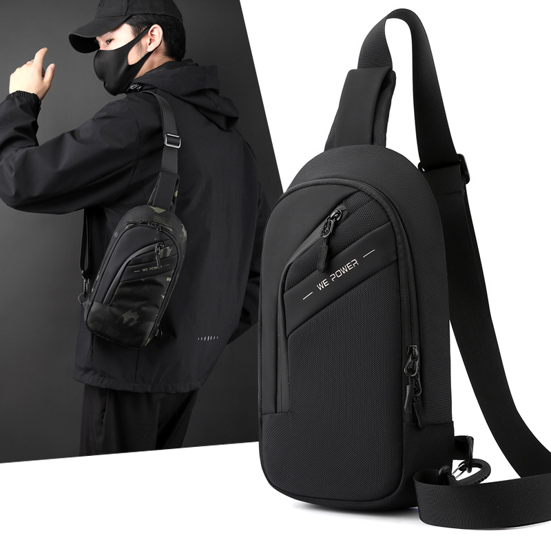 WEPOWER muška torba za prsa - najlon, vodootporna, crossbody, podstava od poliestera, svakodnevna uporaba