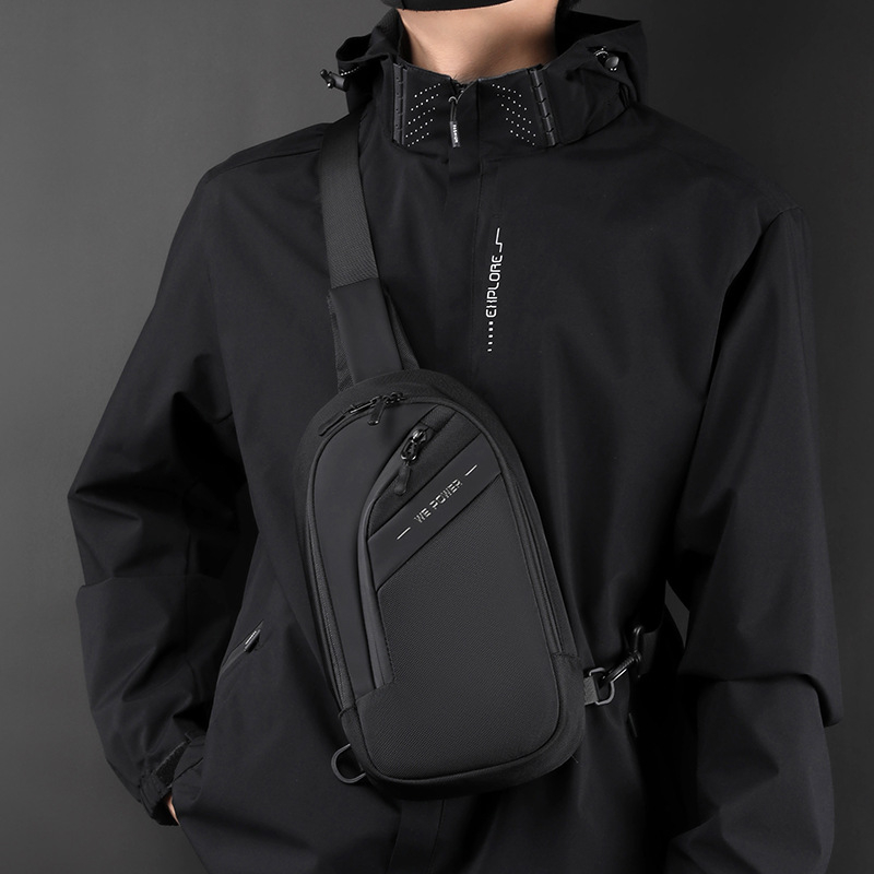 WEPOWER muška torba za prsa - najlon, vodootporna, crossbody, podstava od poliestera, svakodnevna uporaba