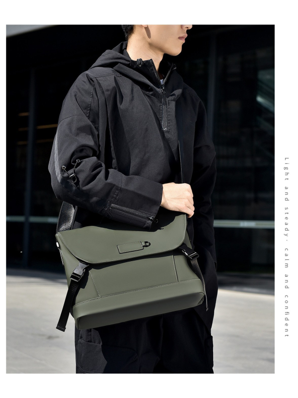 Muška crossbody torba u ulicnom stilu, s velikim unutarnjim odjeljkom, vodootporan Oxford materijal, prozračna podstava od poliestera
