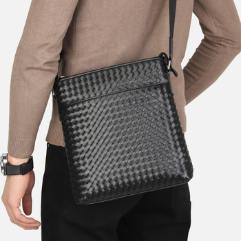 Muška torba za rame, ručno pletena, vertikalni crossbody dizajn, materijal Super fiber, podstava od poliester, marka RuiBLI