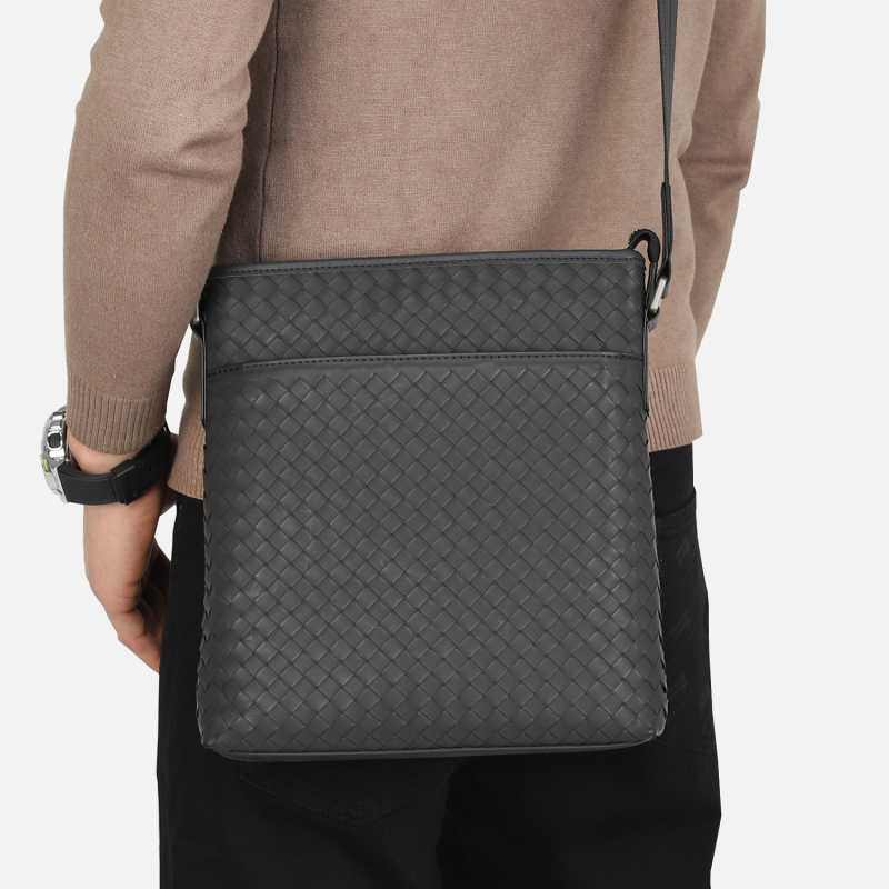 Muška torba za rame, ručno pletena, vertikalni crossbody dizajn, materijal Super fiber, podstava od poliester, marka RuiBLI
