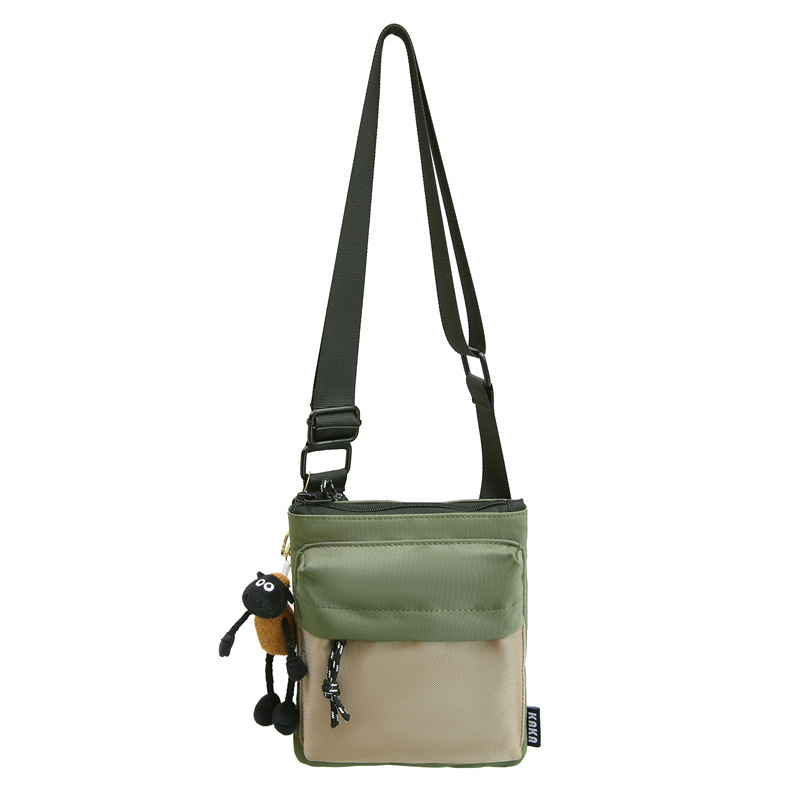 Muška torba preko ramena, mali kvadratni oblik, torba za mobitel, gradski sportski casual stil, minimalistički umjetnički dojam, Oxford tkanina