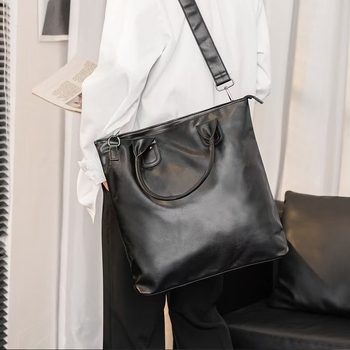 Muška torba s funkcijom proširenja — PU koža, unisex stil, poliester podstava, za slobodno vrijeme putovanja, brend Yanshu yan zhu