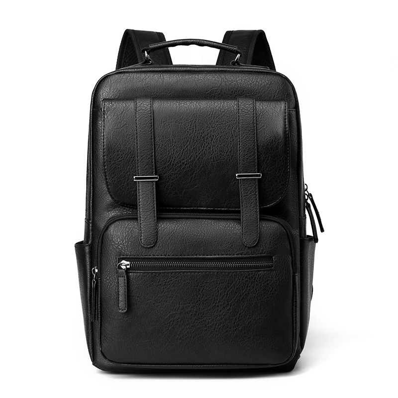 PU kožni ruksak za laptop, 20–35L, za 16-inčni laptop, jastučići na naramenice s zračnim jastučićem, poslovni/putnički stil