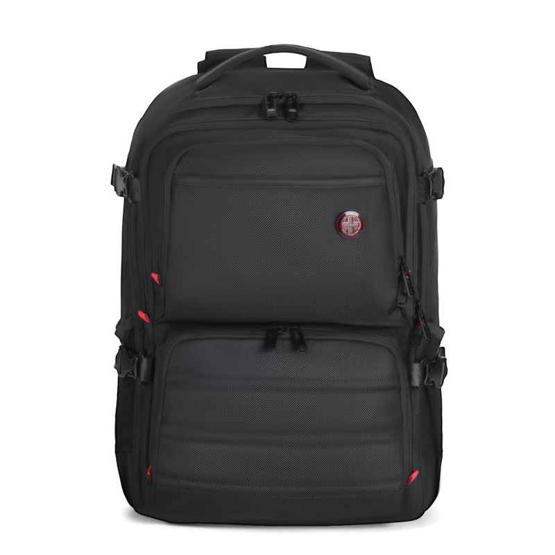 Crossgear Lagani ruksak za muškarce s križnim medaljom, 36-55L, najlon, vodootporan, za 15-inčni prijenosnik, gradski stil CAB159