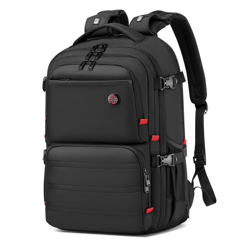 Crossgear Lagani ruksak za muškarce s križnim medaljom, 36-55L, najlon, vodootporan, za 15-inčni prijenosnik, gradski stil CAB159