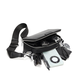 Muška crossbody torba - street-trend stil - PU materijal - Fairy Wood brend - jednobojni uzorak - podstava: poliester