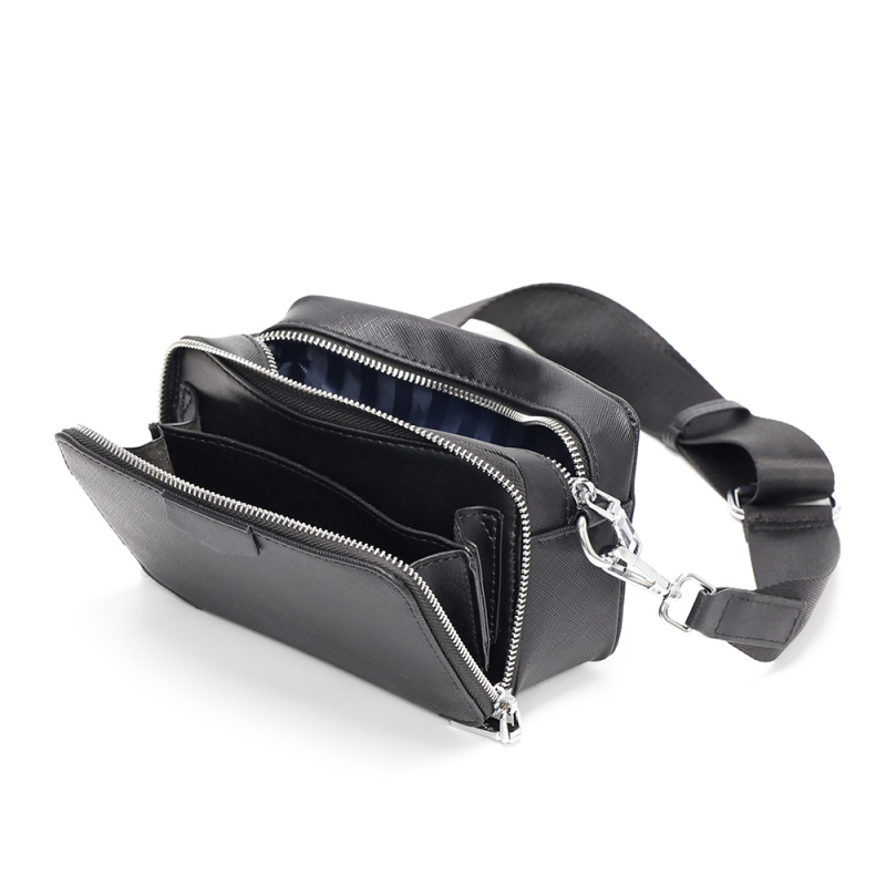 Muška crossbody torba - street-trend stil - PU materijal - Fairy Wood brend - jednobojni uzorak - podstava: poliester