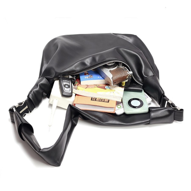 Geantă crossbody pentru bărbați — stil stradal, material PU, ultra ușoară, căptușeală din nylon