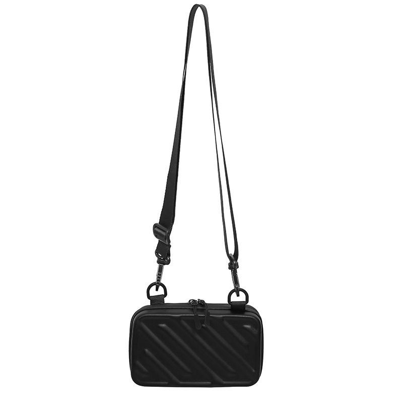 Muška PU crossbody torba – Korejskog stila, kvadratnog oblika, jednobojna, podstava od poliestera, smanjenje opterećenja