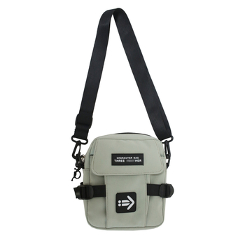 Muška crossbody torba s uličnim stilom, najlon materijal, geometrijski uzorak, podstava od poliestera, otpornost na habanje