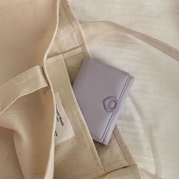 Portofel dama slim, trifold din poliester cu căptușeală PU, brand Unique, stil matur